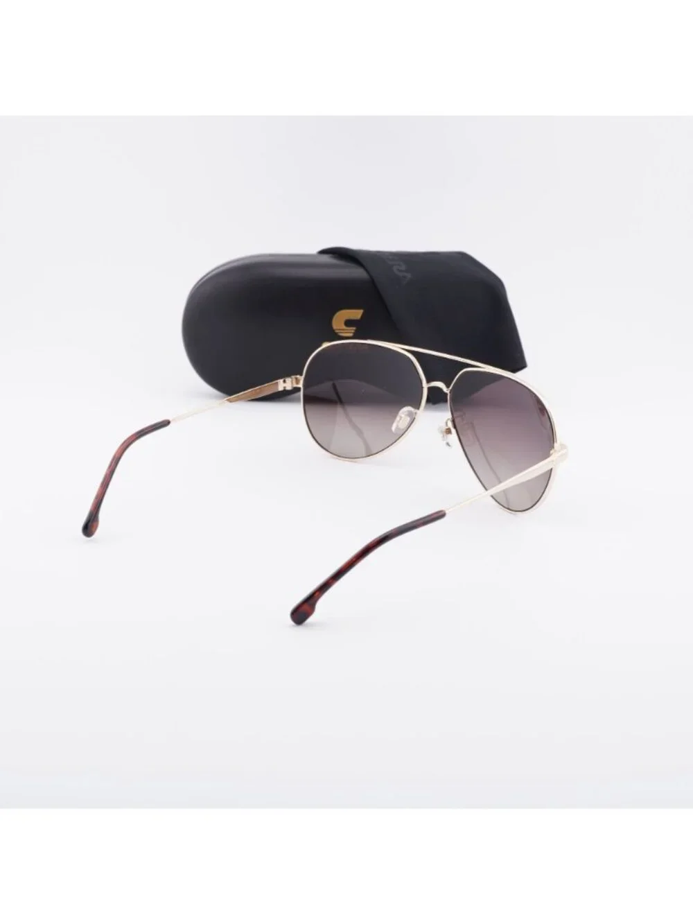 CARRERA 3005/S 006J LA Sunglasses Gold Aviator Frame, Brown Polarized Lenses
